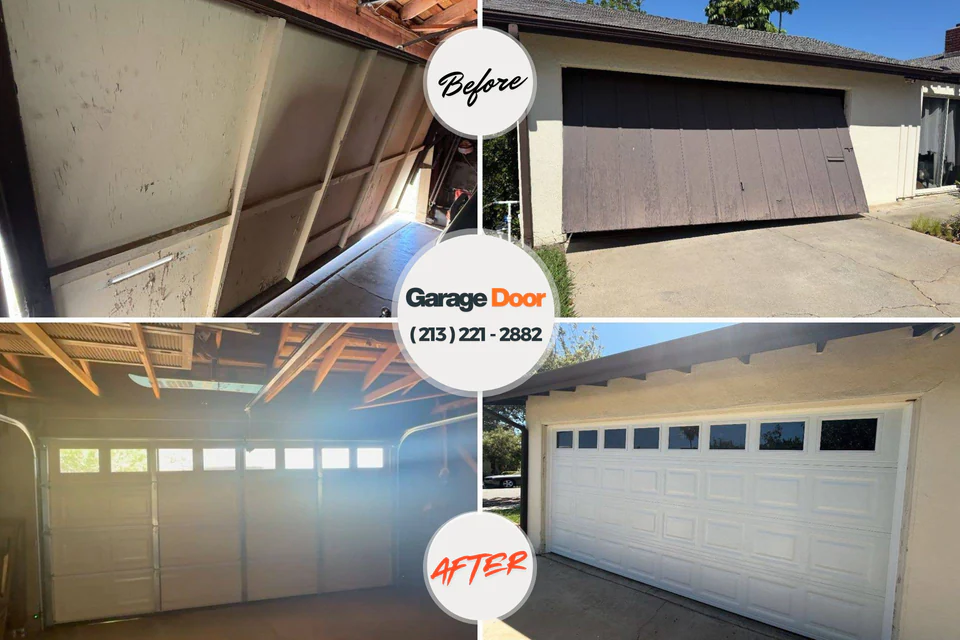 Before and after: garage door repair Rio Blanco County